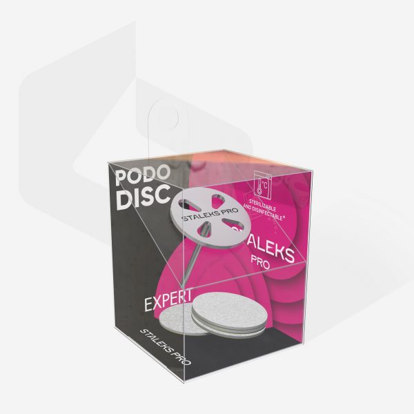Disco para pedicura PODODISC STALEKS PRO M (20 mm) con repuestos grano180 (5 pzas.) - Imagen 2