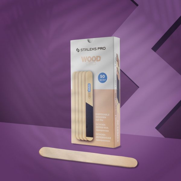 Lima recta desechable de madera (base) EXPERT 20 (50 pzas.)