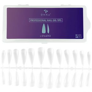 PROFESSIONAL NAIL GEL TIPS L-STILLETO DNKA 240UDS