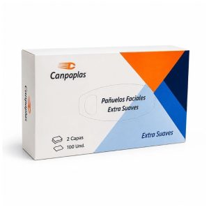 CAJA PAÑUELOS FACIALES DOBLE CAPA 100UDS